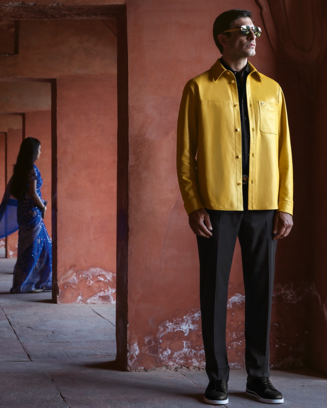 Model near Taj Mahal