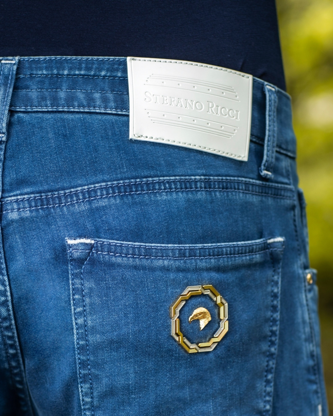 Five pocket jeans, cotton and elastane blend