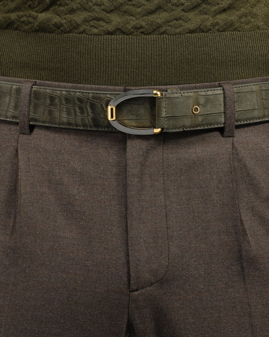 Handmade luxury belt, 100% nubuck crocodile